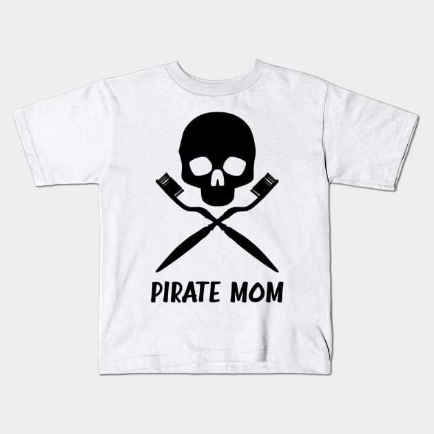 Pirate Mom Kids T-Shirt by birdo